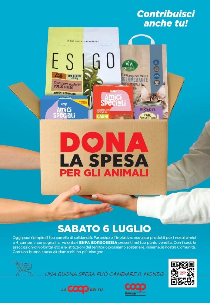 Dona la spesa agli animali.Contribuisci anche tu!