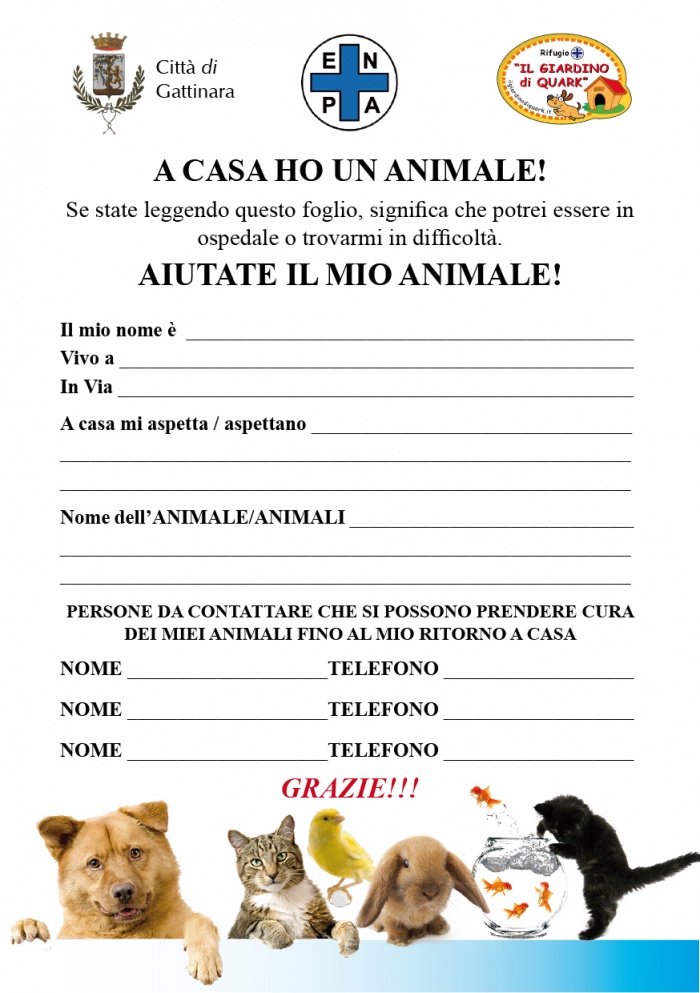 A CASA HO UN ANIMALE!