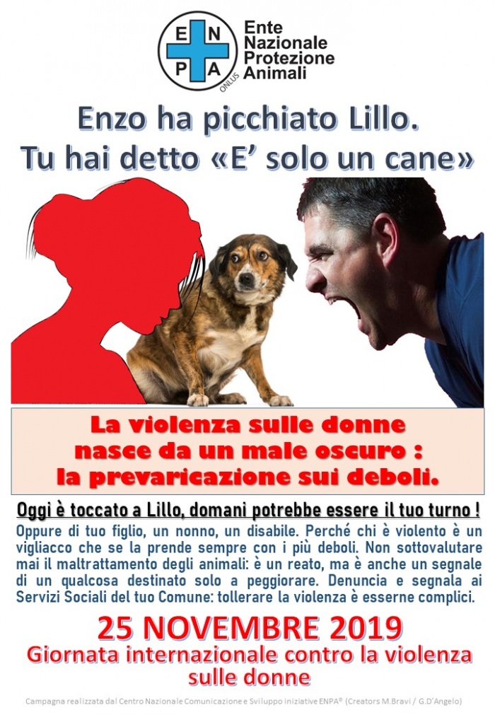 25 novembre - GIORNATA INTERNAZIONALE CONTRO LA VIOLENZA SULLE DONNE