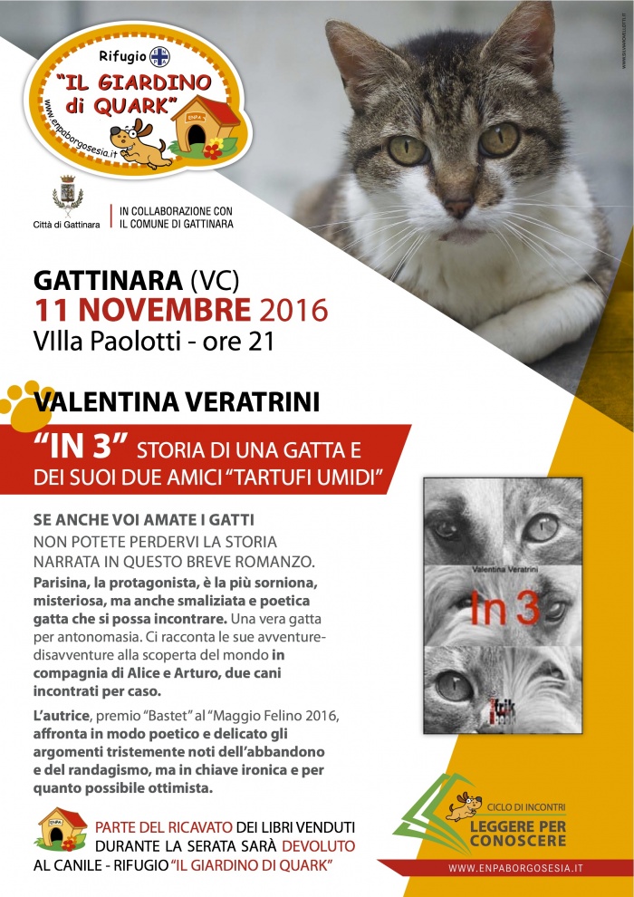 Ciclo di Incontri &quot;Leggere per conoscere&quot; - Valentina Veratrini presenta il suo libro &quot;IN 3&quot;